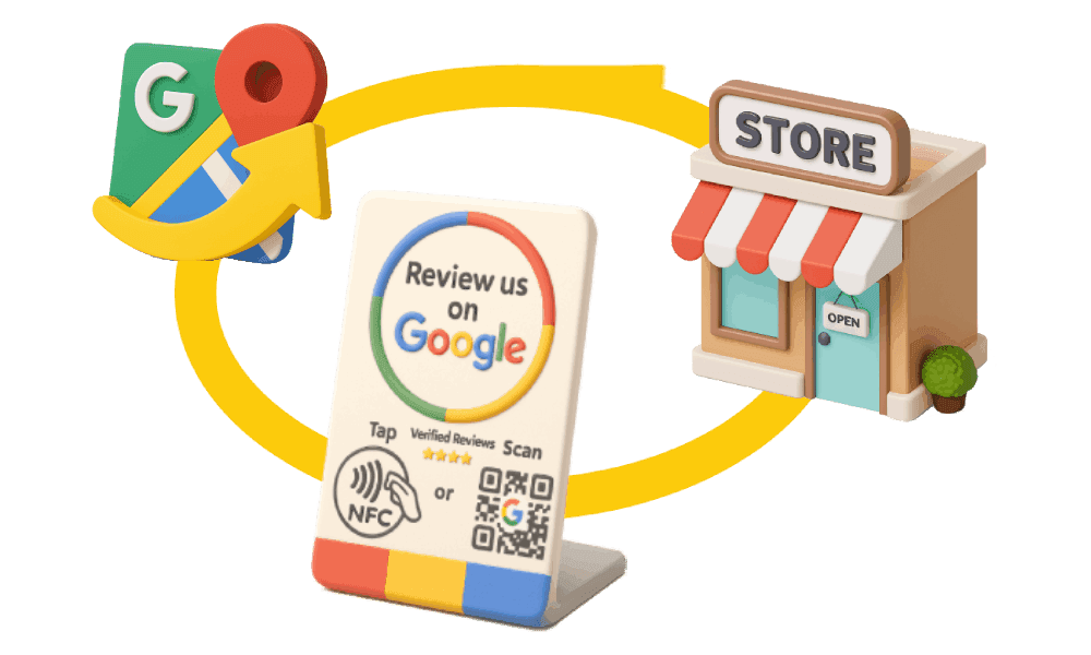 Stand de Reseñas de Google Just5Stars