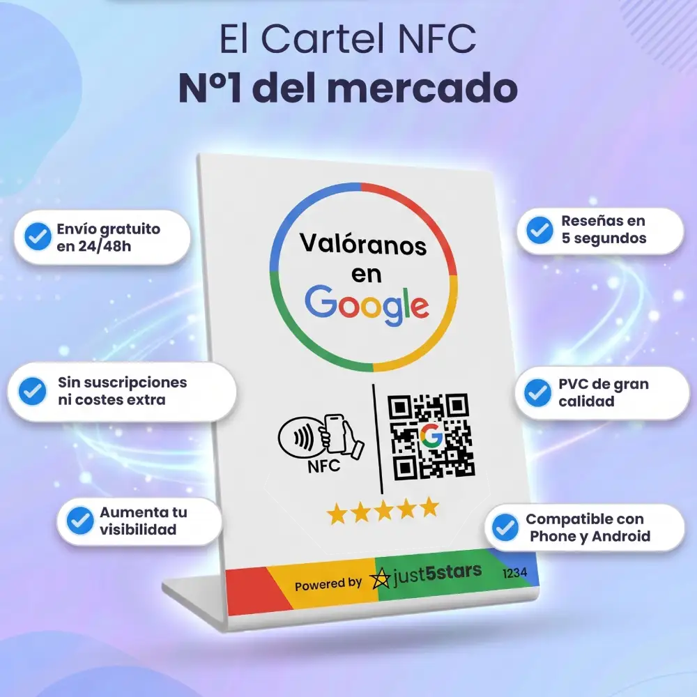 Expositor Reseñas Google NFC & QR (ES)