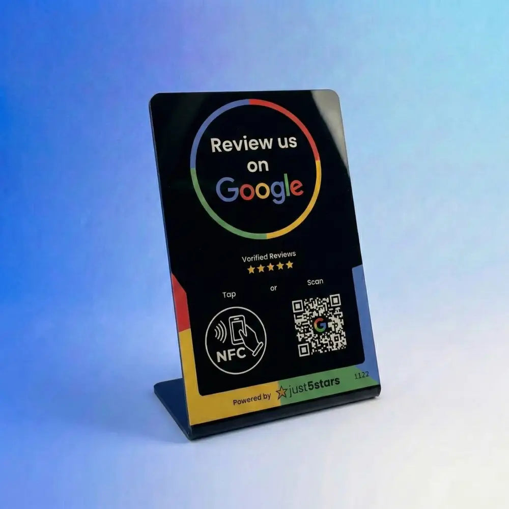 Expositor Reseñas Google NFC QR
