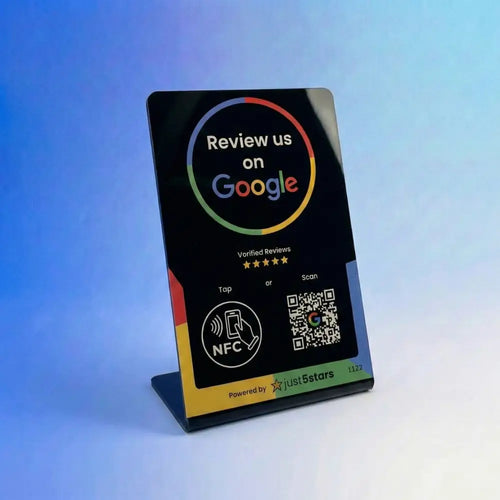 Expositor Reseñas Google NFC QR