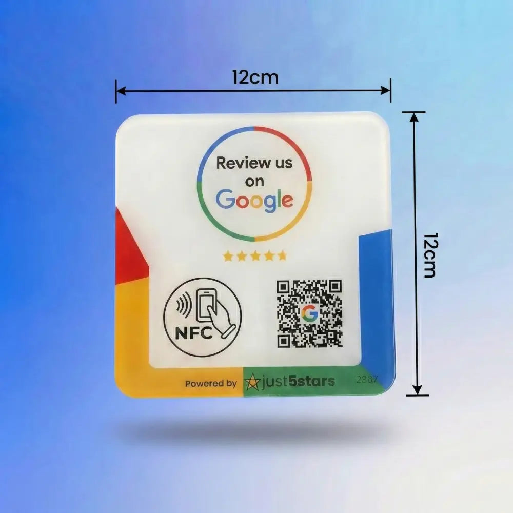 Metacrilato Reseñas Google NFC QR