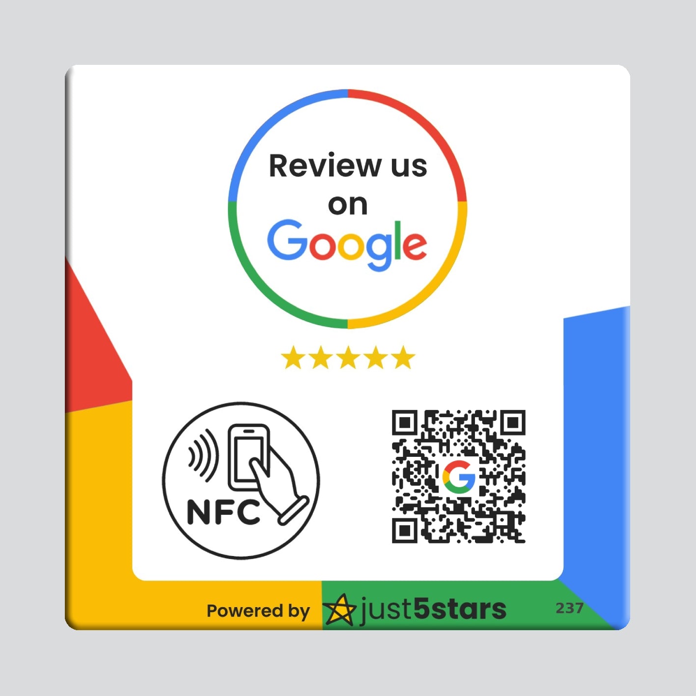 Metacrilato Reseñas Google NFC QR