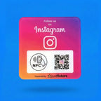 Placa Followers Instagram NFC & QR