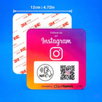 Placa Followers Instagram NFC & QR