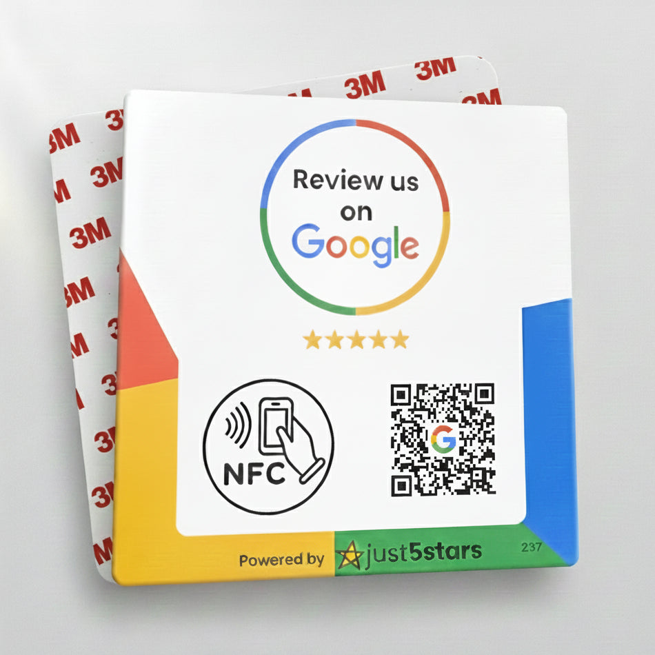 Metacrilato Reseñas Google NFC QR