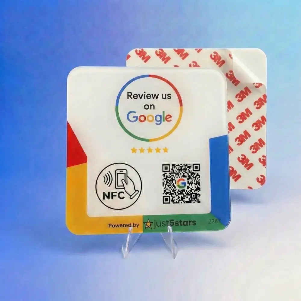 Metacrilato Reseñas Google NFC QR