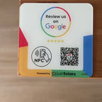 Placa Reseñas Google NFC QR (Inglés)