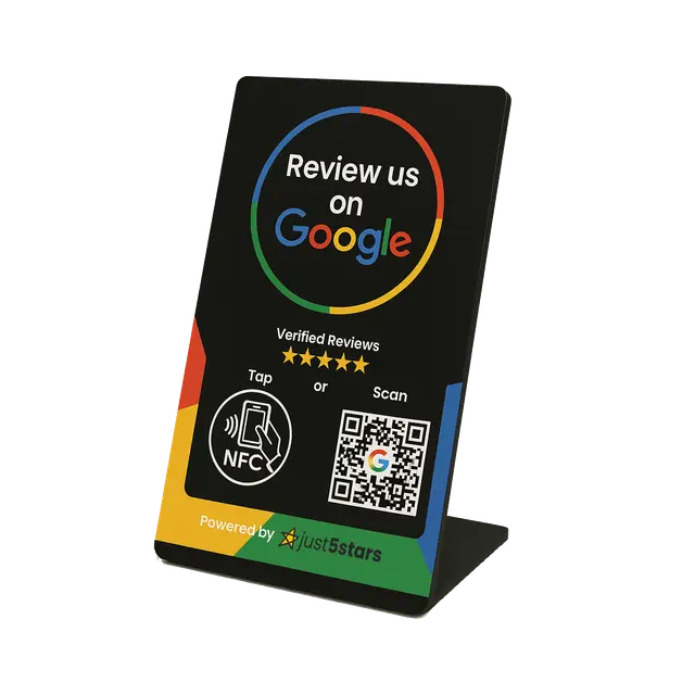 Expositor Reseñas Google NFC QR