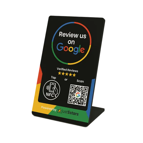 Expositor Reseñas Google NFC QR