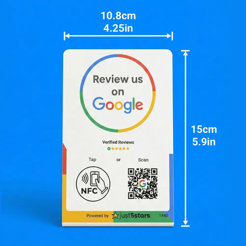 Expositor Reseñas Google NFC & QR