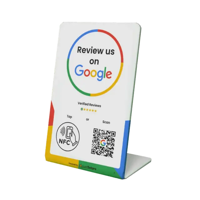 Expositor Reseñas Google NFC QR