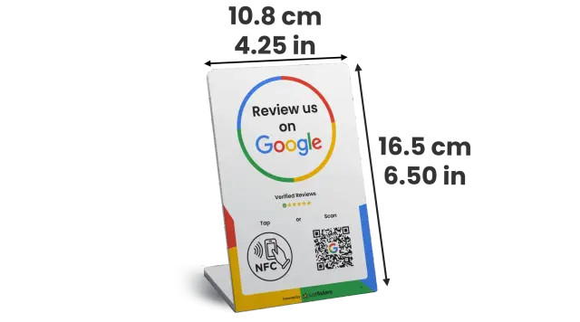 Expositor Reseñas Google NFC QR