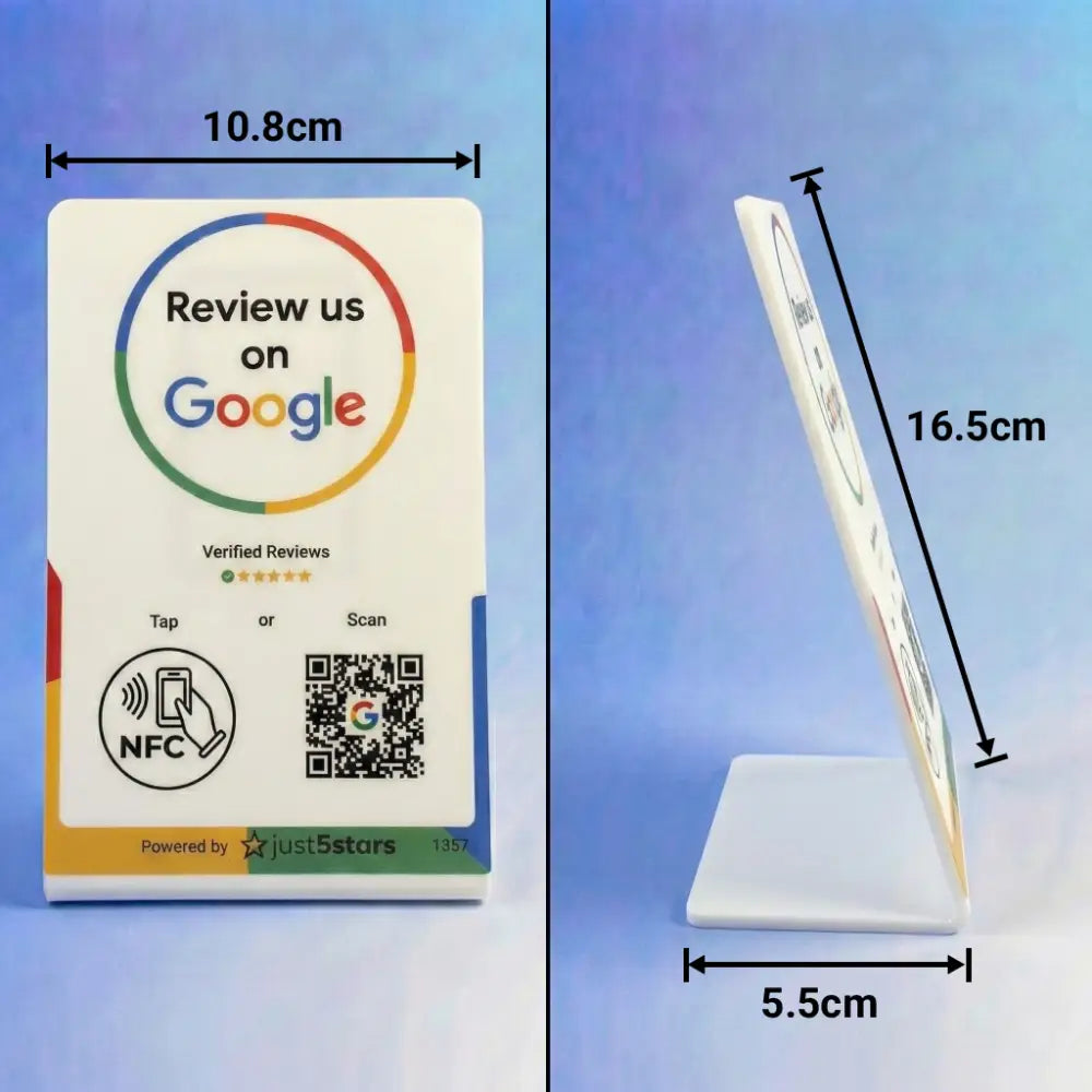 Expositor Reseñas Google NFC QR